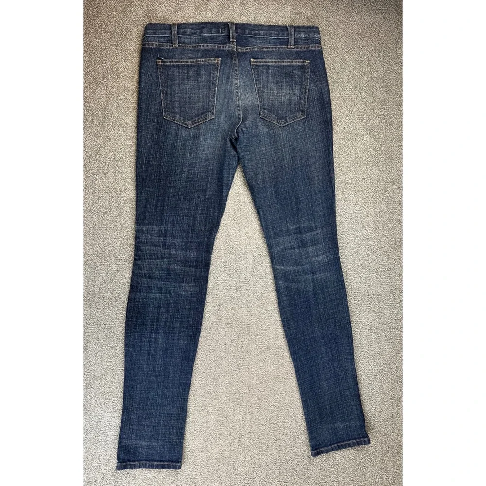 Current Elliott Jeans 30 Dark Wash Blue Stiletto‎ Skinny Low Rise Denim